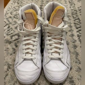 Nike Blazers- all white leather